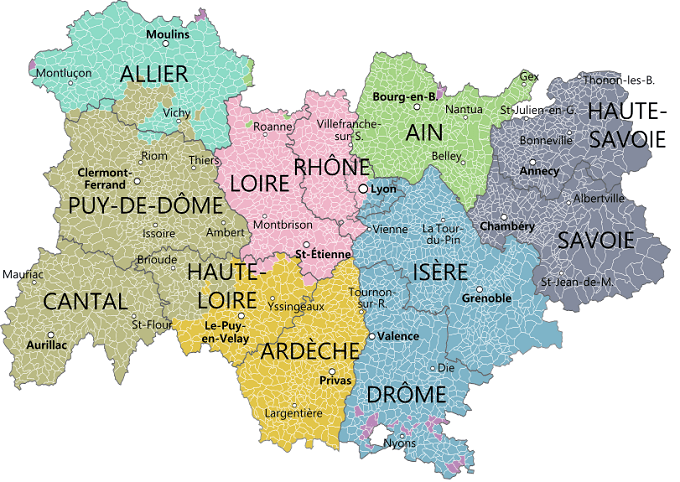 région auvergne rhone alpes