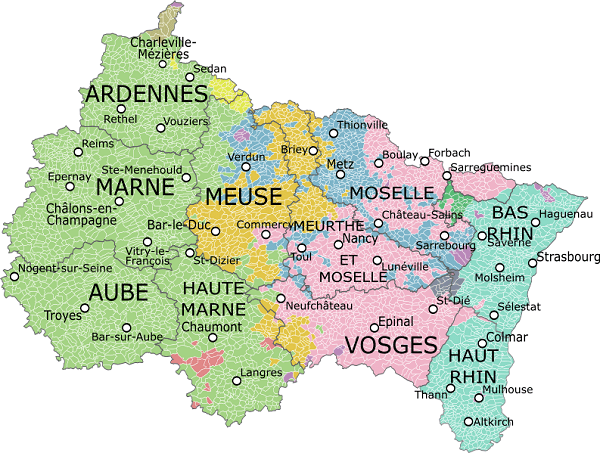 départements du grand est