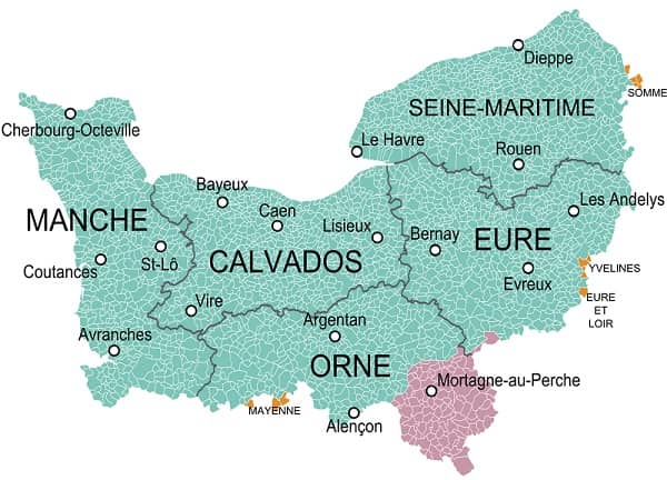 départements de normandie