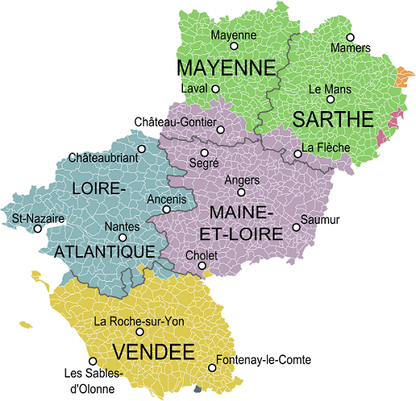 interventions dans les départements des pays de la loire