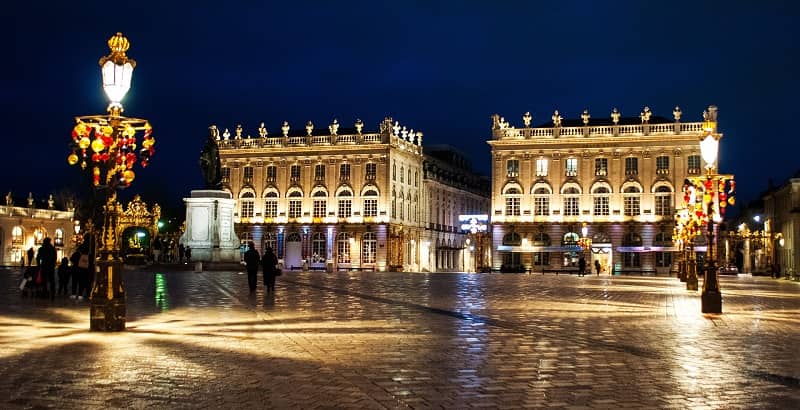 Place Stanislas de nuit à Nancy