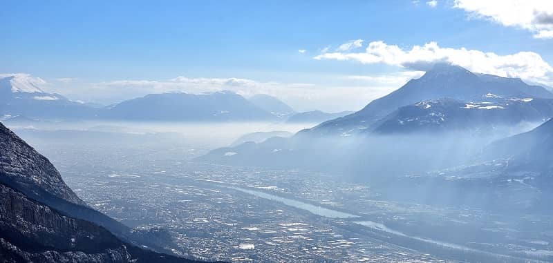 vue sur la ville de Grenoble en Isère